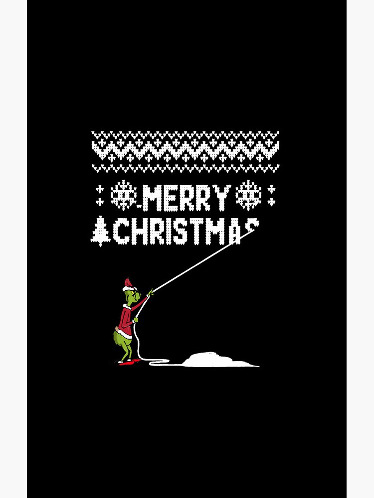 Grinch Christmas Funny Holiday Design Shower Curtain - Image 2