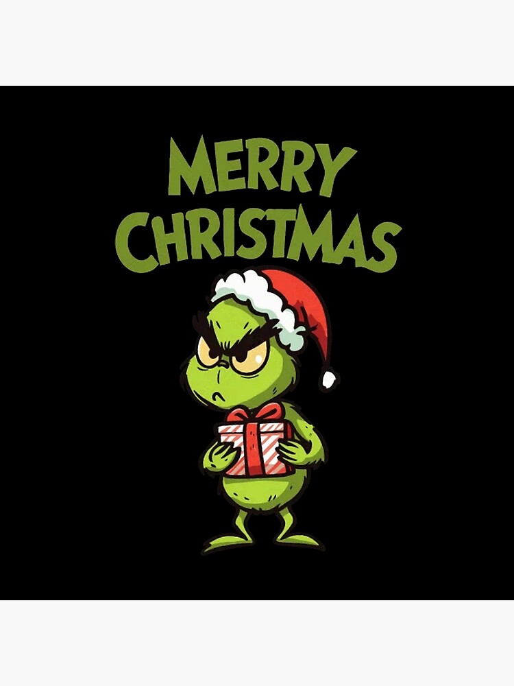 Art The Grinch Chibi Merry Christmas Tapestry - Image 2