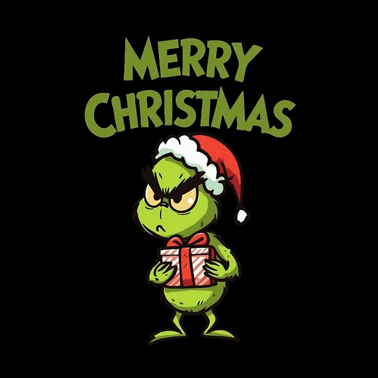 Art The Grinch Chibi Merry Christmas Tote Bag - Image 2