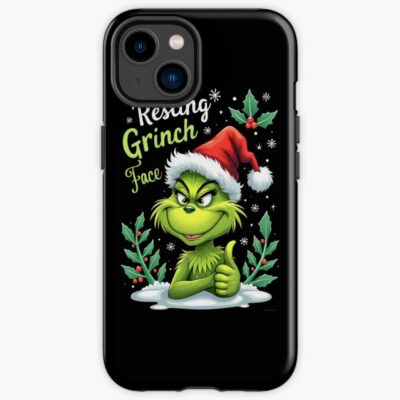Art The Grinch Resting Grinch Face Iphone Case