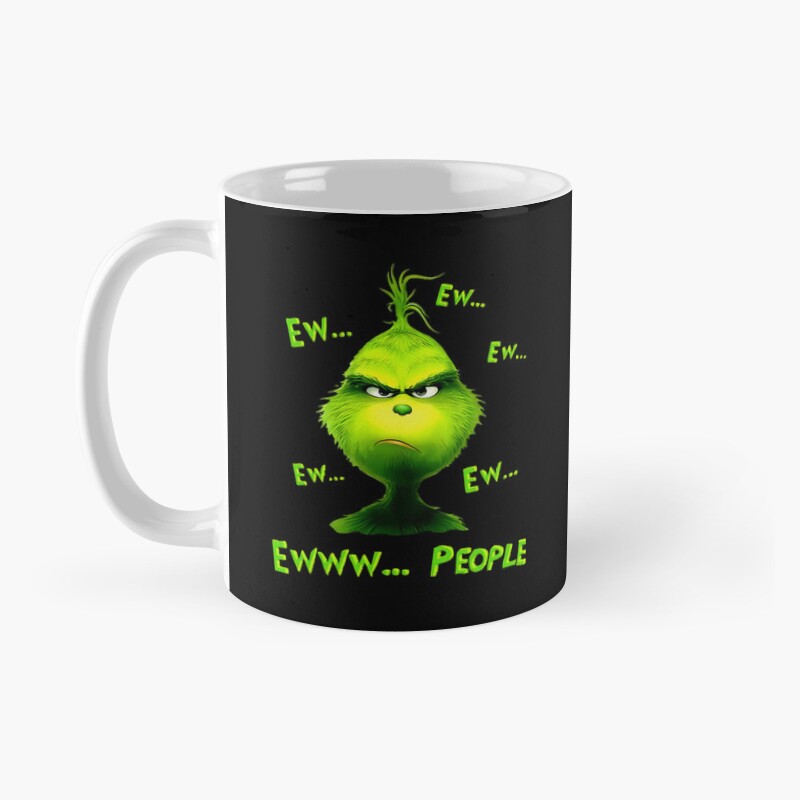 Grinch Ew People Funny Christmas Mood Mug - Image 2