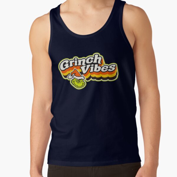 Grinch Vibes Retro Christmas Holiday Tank Top - Image 5