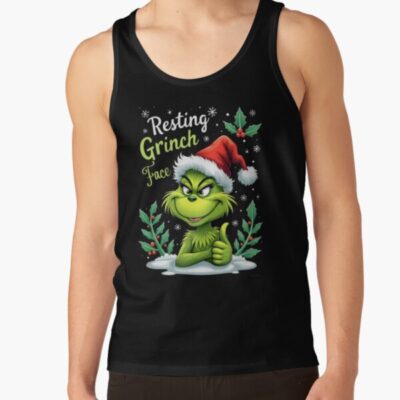 Art The Grinch Resting Grinch Face Tank Top