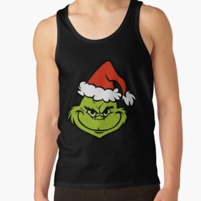 The Grinch Christmas Santa Hat Classic Holiday Tank Top