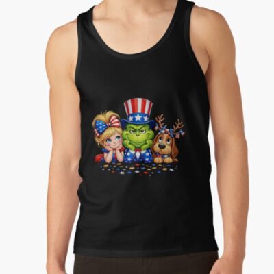 Patriotic Grinch Uncle Sam 4th Of July Tank Top