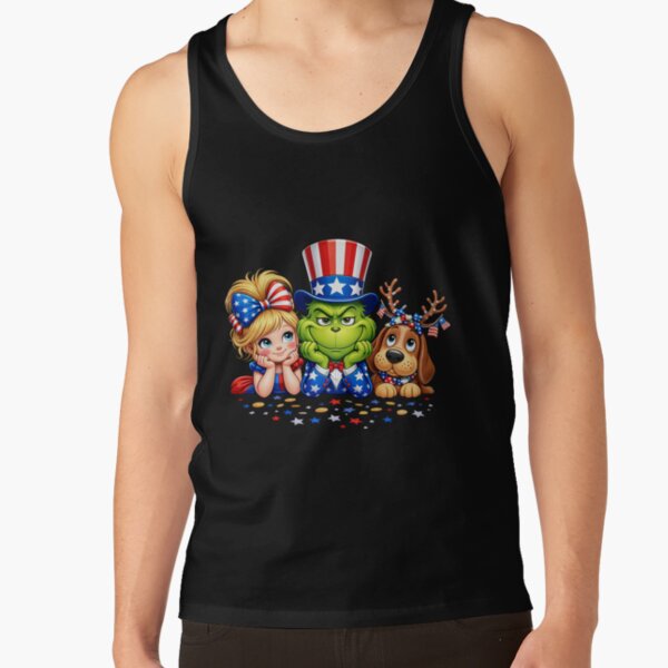 Patriotic Grinch Uncle Sam 4th Of July Tank Top
