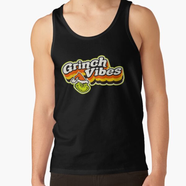 Grinch Vibes Retro Christmas Holiday Tank Top
