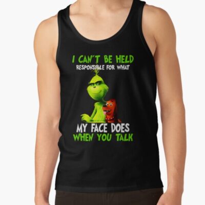 New Collection Christmas Grinchs Face Tank Top