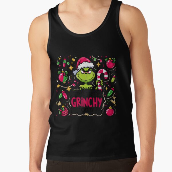Grinch Extra Grinchy Christmas Mood Design Tank Top - Image 2