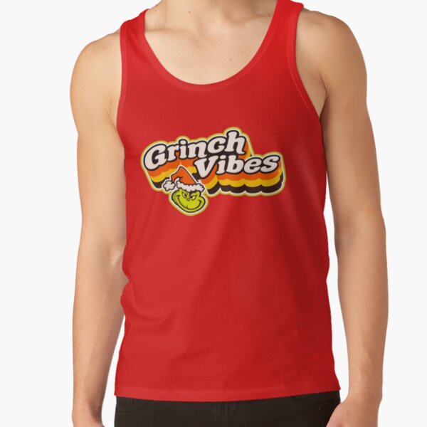 Grinch Vibes Retro Christmas Holiday Tank Top - Image 4
