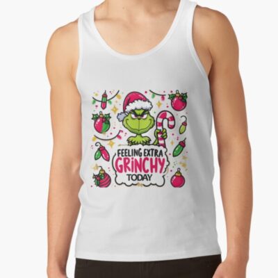 Grinch Extra Grinchy Christmas Mood Design Tank Top
