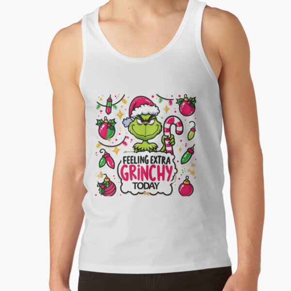 Grinch Extra Grinchy Christmas Mood Design Tank Top