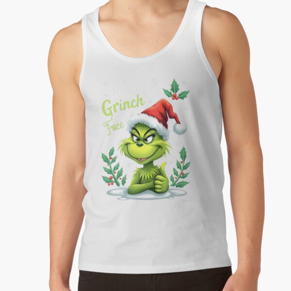 Art The Grinch Resting Grinch Face Tank Top - Image 2
