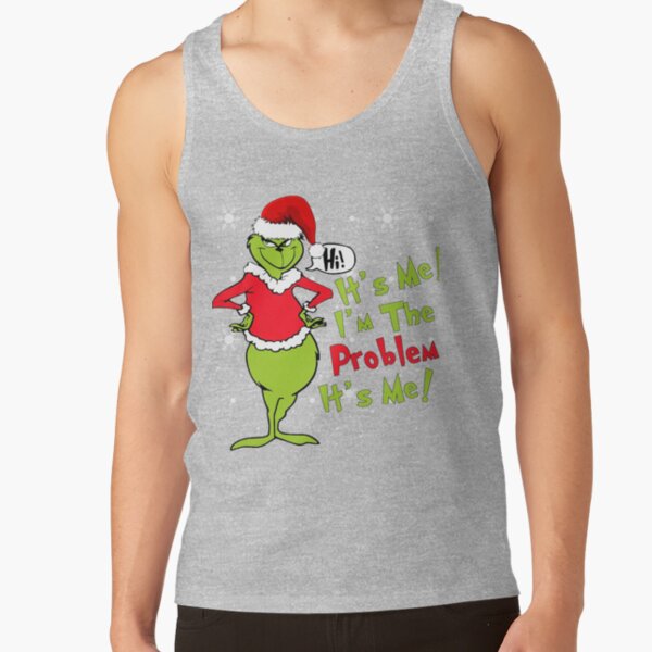 Funny Grinch Christmas Holiday Design Tank Top - Image 3