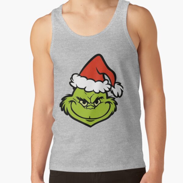 The Grinch Christmas Santa Hat Classic Holiday Tank Top - Image 3