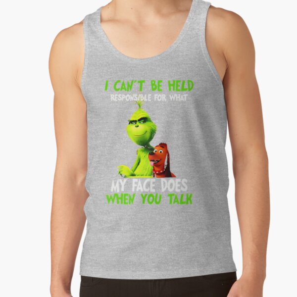 New Collection Christmas Grinchs Face Tank Top - Image 3