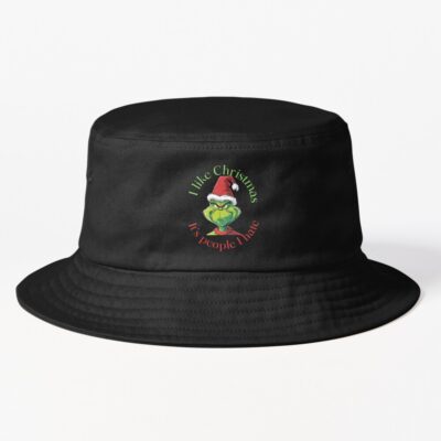 The Grinch Funny Christmas Holiday Design Bucket Hat