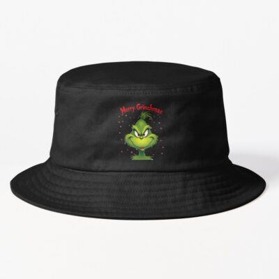 Merry Grinchmas Christmas Design Funny Holiday Bucket Hat