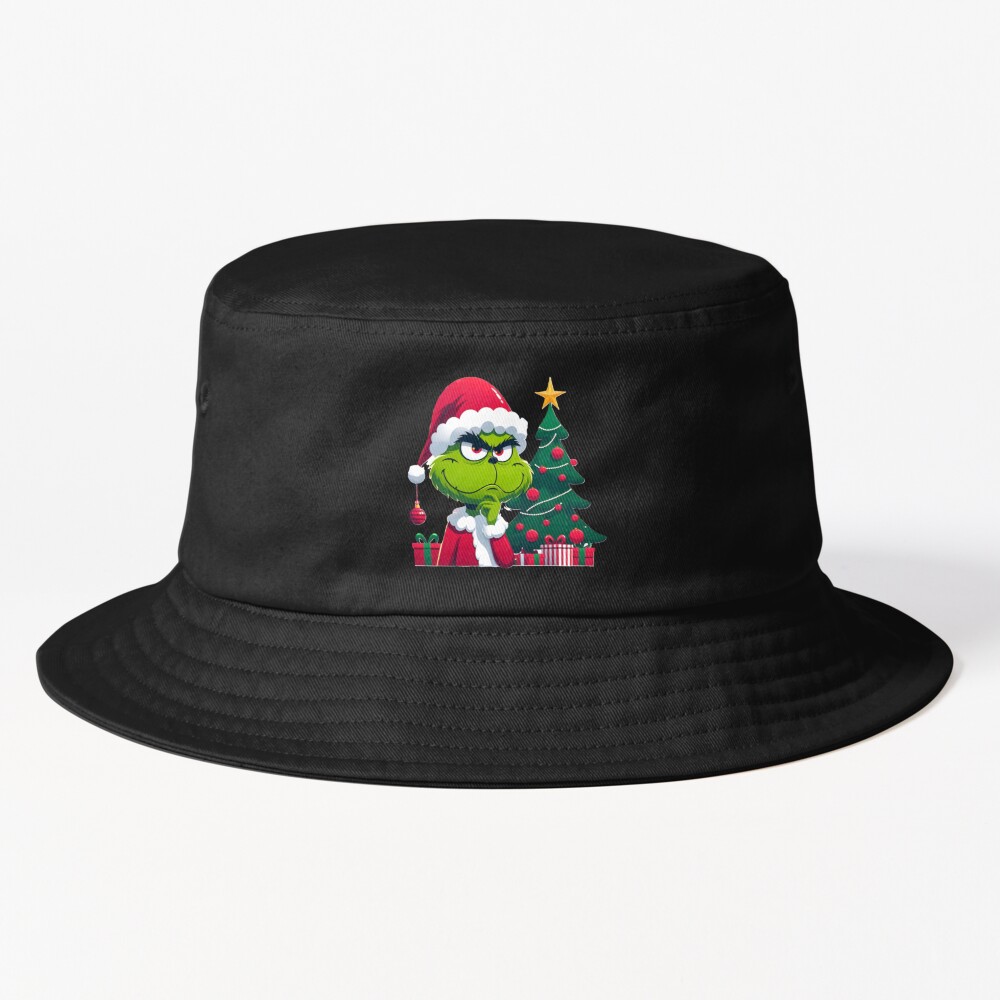Grinch Christmas Mischief Funny Holiday Bucket Hat