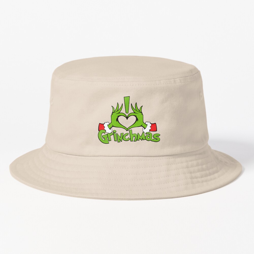 I Love Grinchmas Grinch Design Bucket Hat