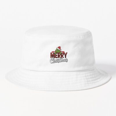 Grinch Merry Christmas Funny Holiday Santa Bucket Hat