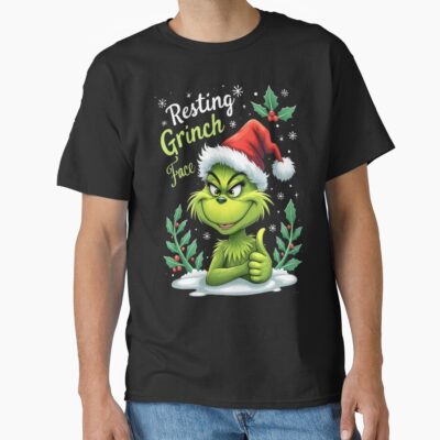Art The Grinch Resting Grinch Face T-shirt