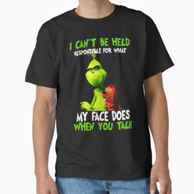 New Collection Christmas Grinchs Face T-shirt