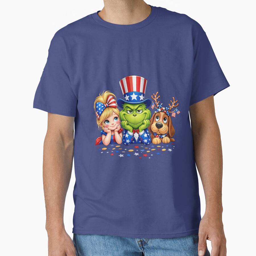 Patriotic Grinch Uncle Sam 4th Of July T-shirt - Image 4