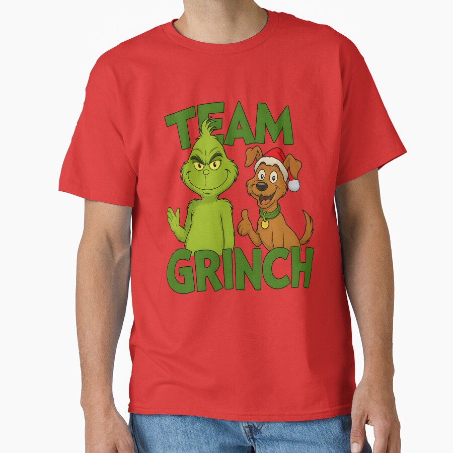 Team Grinch How The Grinch Stole Christmas T-shirt - Image 5