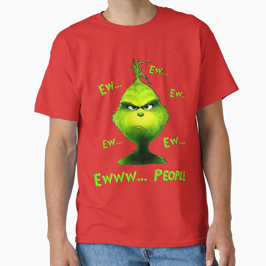 Grinch Ew People Funny Christmas Mood T-shirt - Image 5