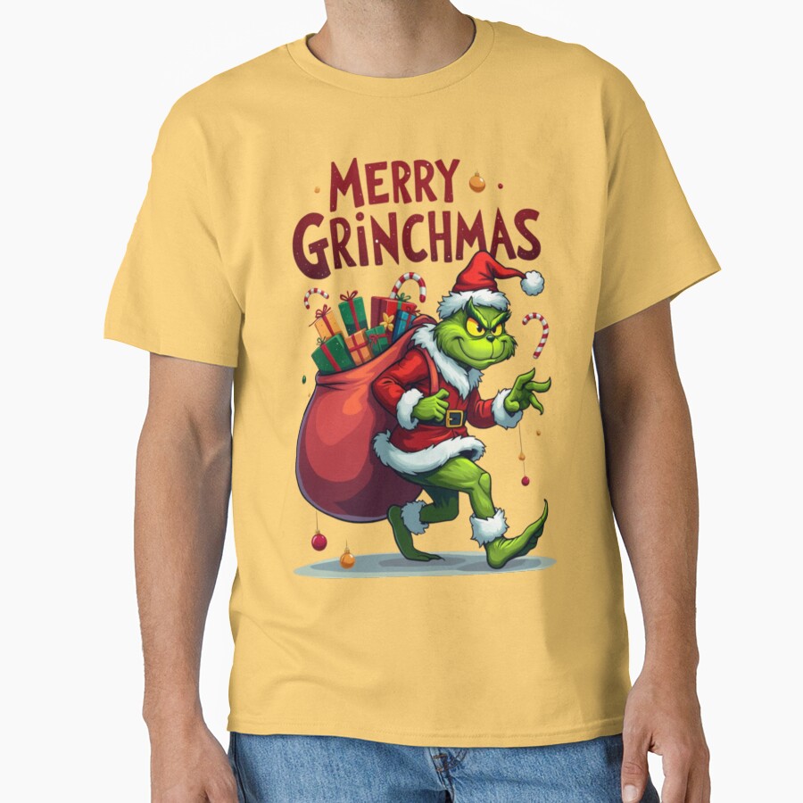 Grinch Funny Christmas Holiday Design T-shirt - Image 6