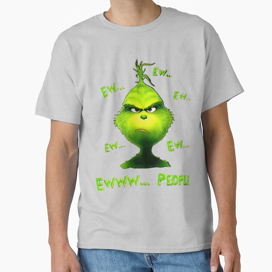 Grinch Ew People Funny Christmas Mood T-shirt - Image 3