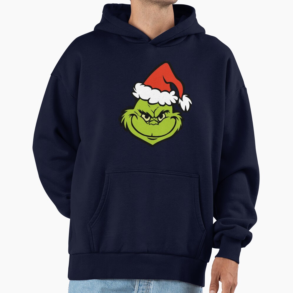 The Grinch Christmas Santa Hat Classic Holiday Hoodie - Image 5