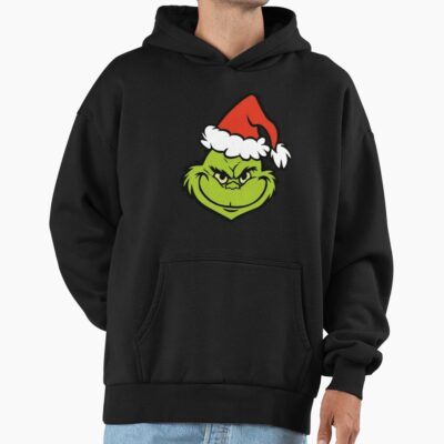 The Grinch Christmas Santa Hat Classic Holiday Hoodie