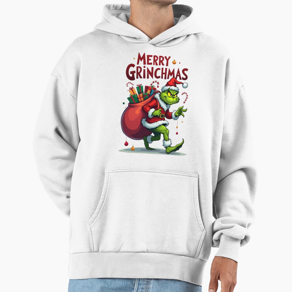 Grinch Funny Christmas Holiday Design Hoodie