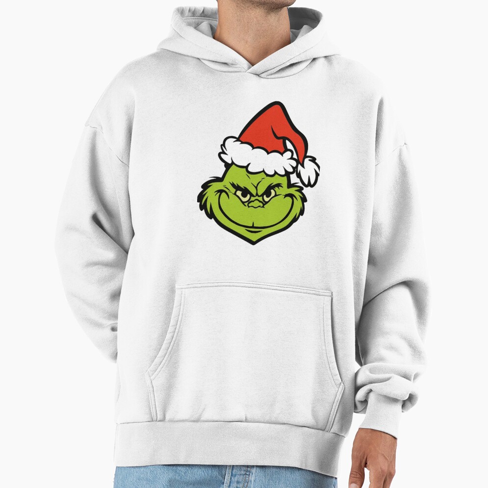 The Grinch Christmas Santa Hat Classic Holiday Hoodie - Image 2