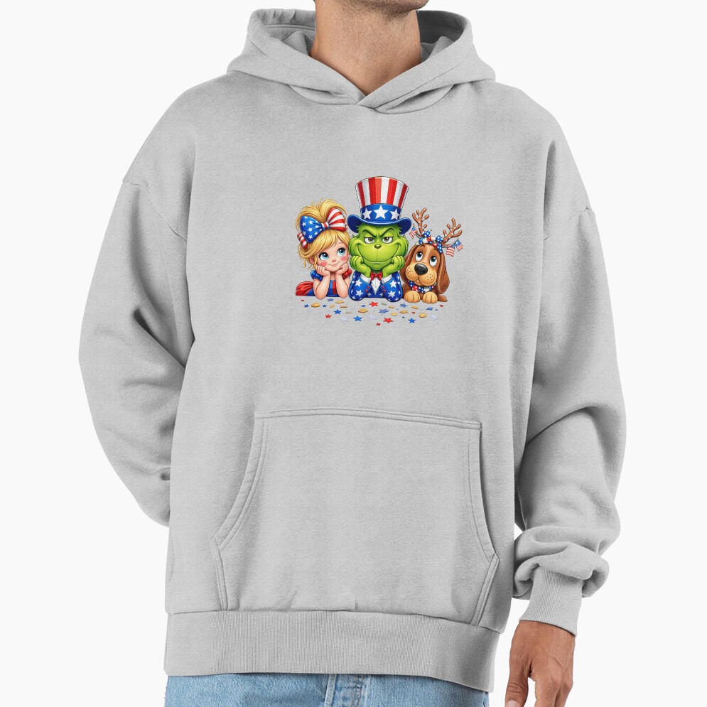 Patriotic Grinch Uncle Sam 4th Of July Hoodie - Image 4