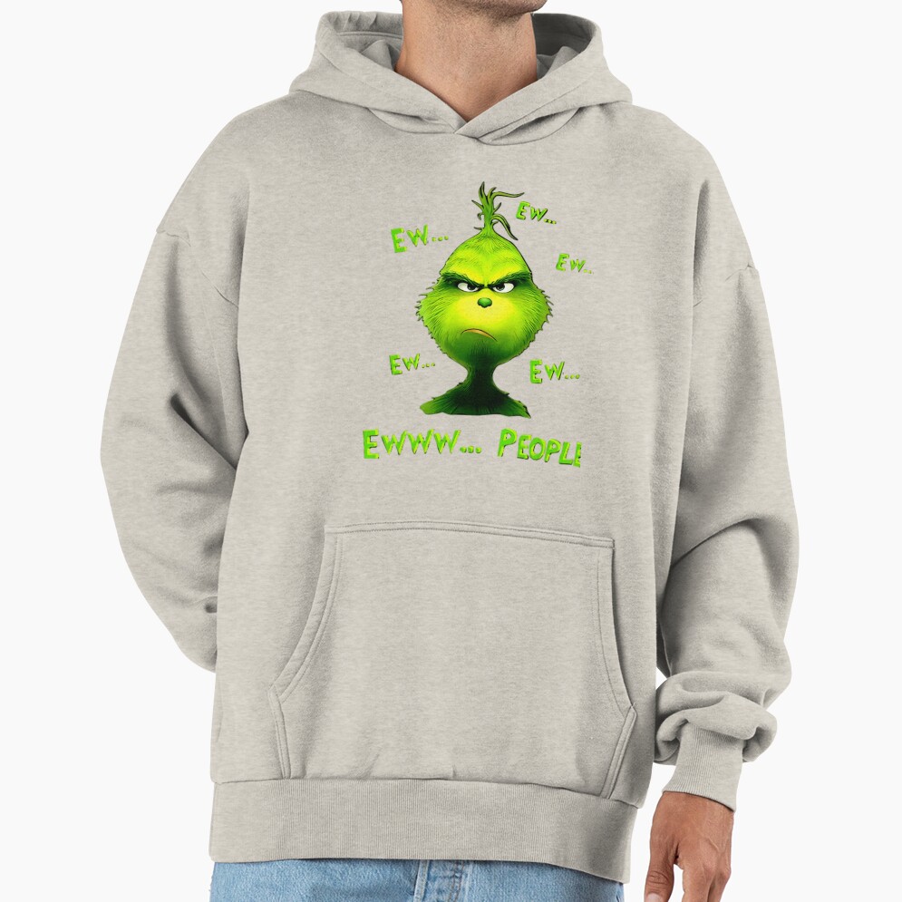Grinch Ew People Funny Christmas Mood Hoodie - Image 3
