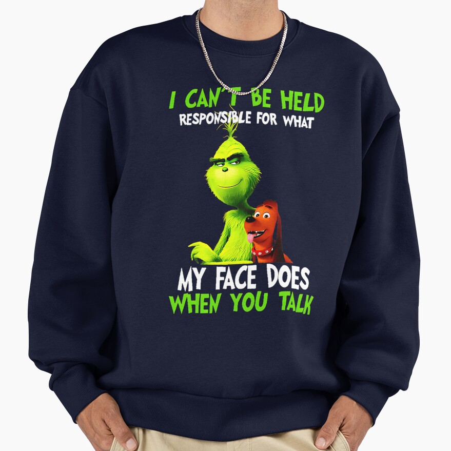 New Collection Christmas Grinchs Face Sweatshirt - Image 5