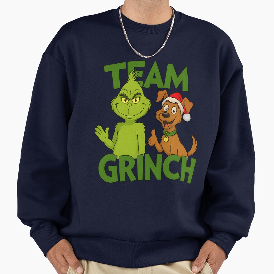 Team Grinch How The Grinch Stole Christmas Sweatshirt - Image 5