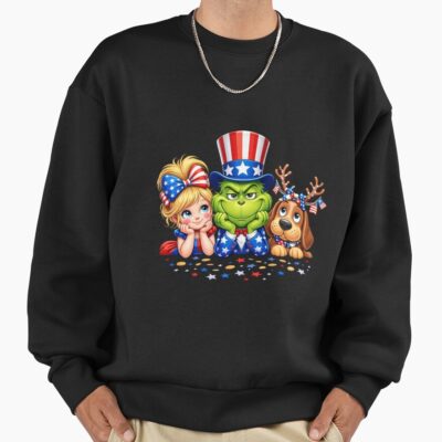 Patriotic Grinch Uncle Sam 4th Of July Sweatshirt