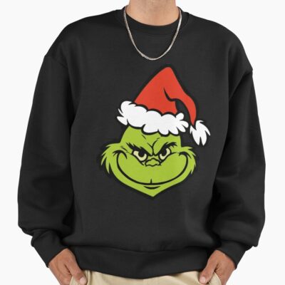 The Grinch Christmas Santa Hat Classic Holiday Sweatshirt