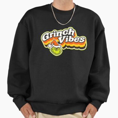 Grinch Vibes Retro Christmas Holiday Sweatshirt