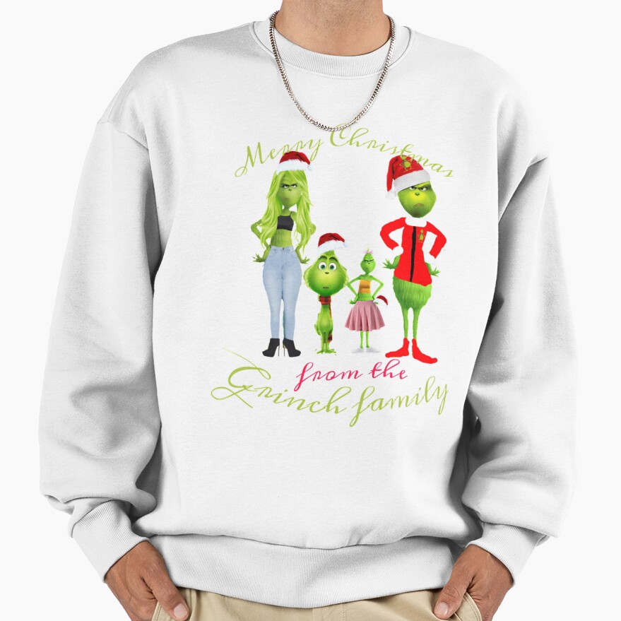 Art The Grinch Family Sweatshirt - Image 2