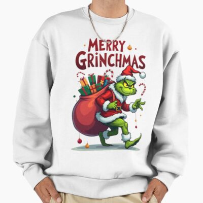 Grinch Funny Christmas Holiday Design Sweatshirt