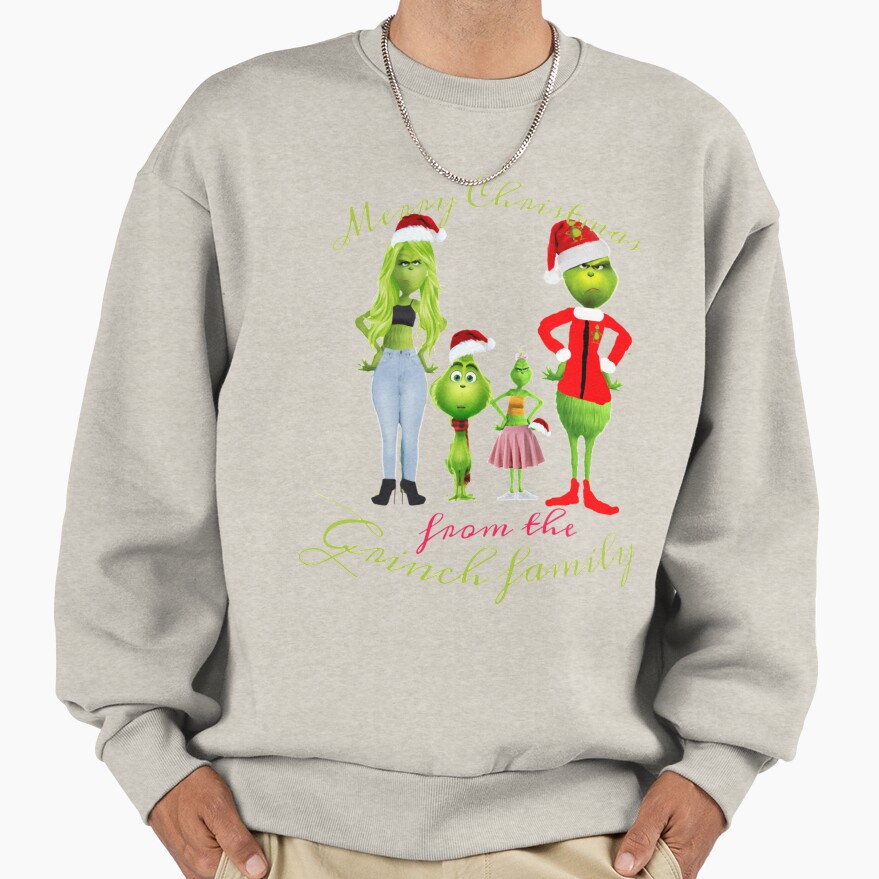 Art The Grinch Family Sweatshirt - Image 3