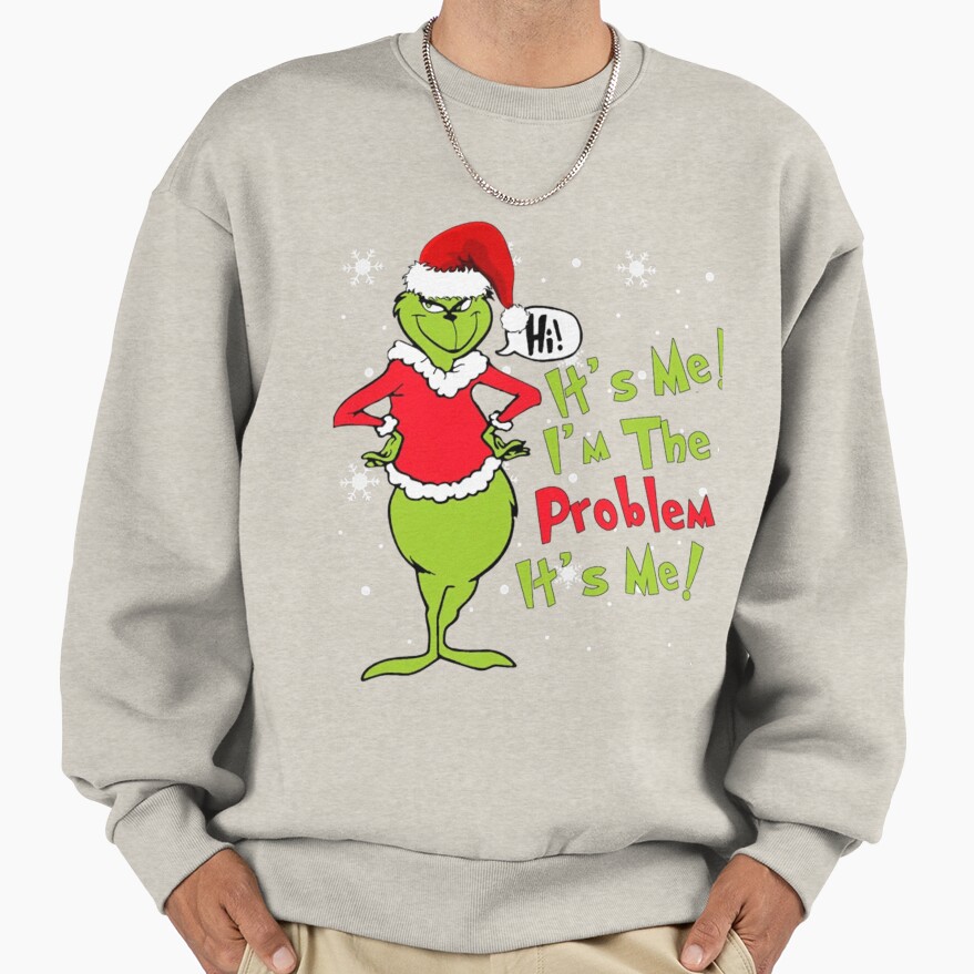 Funny Grinch Christmas Holiday Design Sweatshirt - Image 3