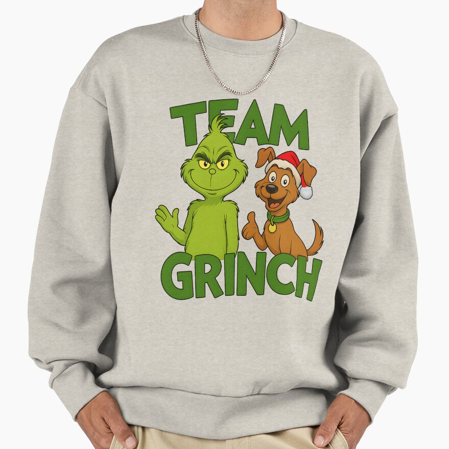 Team Grinch How The Grinch Stole Christmas Sweatshirt - Image 3