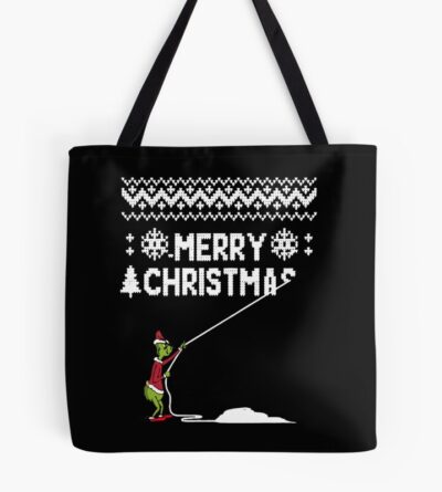 Grinch Christmas Funny Holiday Design Tote Bag