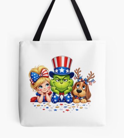 Patriotic Grinch Uncle Sam 4th Of July Tote Bag